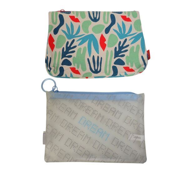 Ipsy Cream Pattern And Dream Clear Bags Approximately 5"x7" - Picture 1 of 2